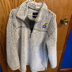 Gray Sherpa Quarter-Zip Sweatshirt